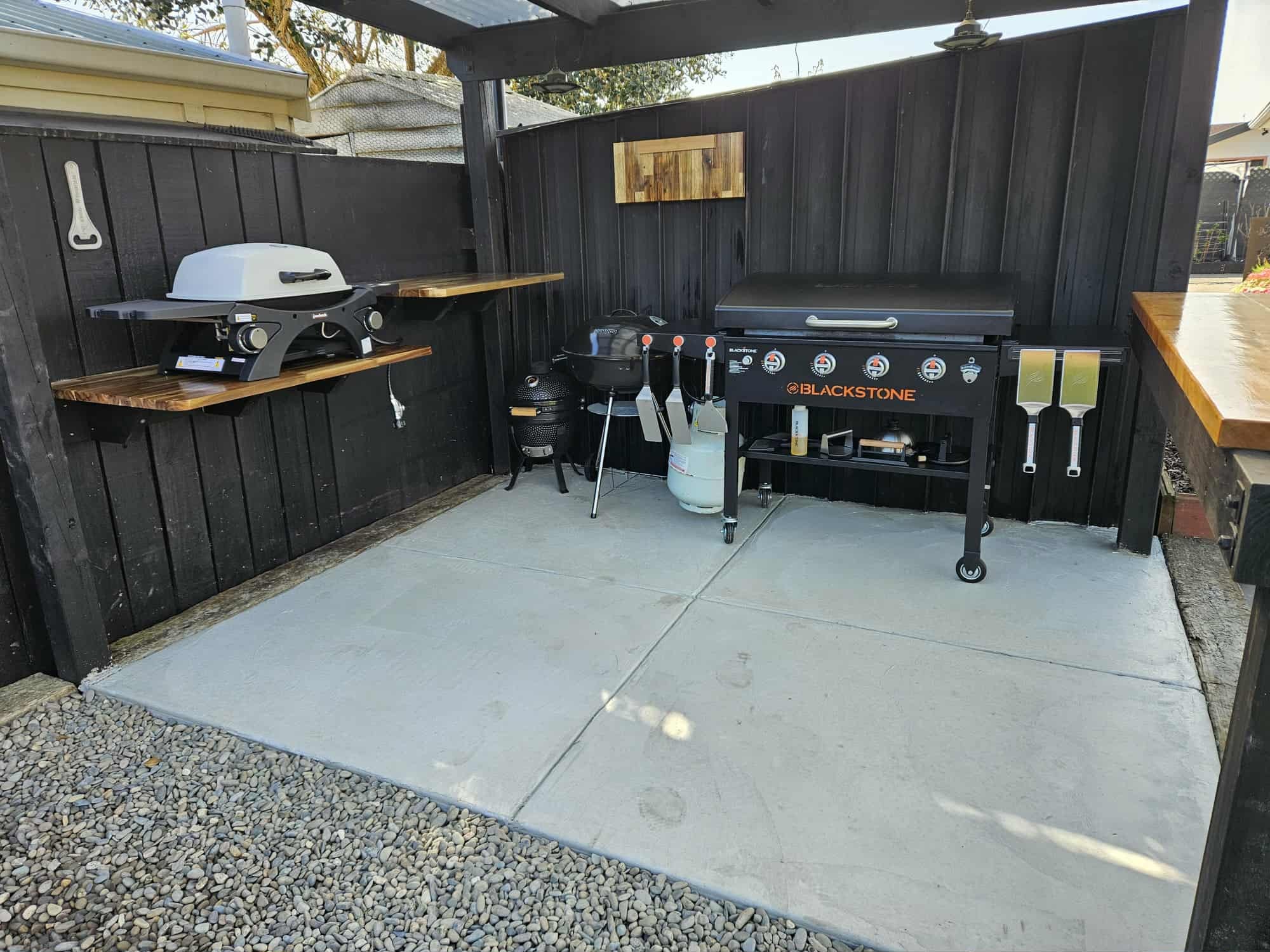 Outdoor construction by Muffs Contracting